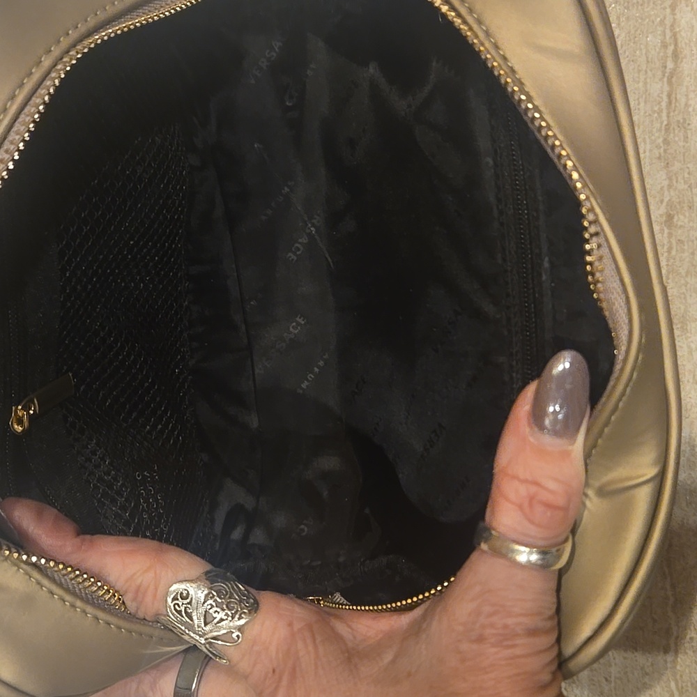 Versace Parfums Gold Matte Chainlink Bag - Picture 9 of 13